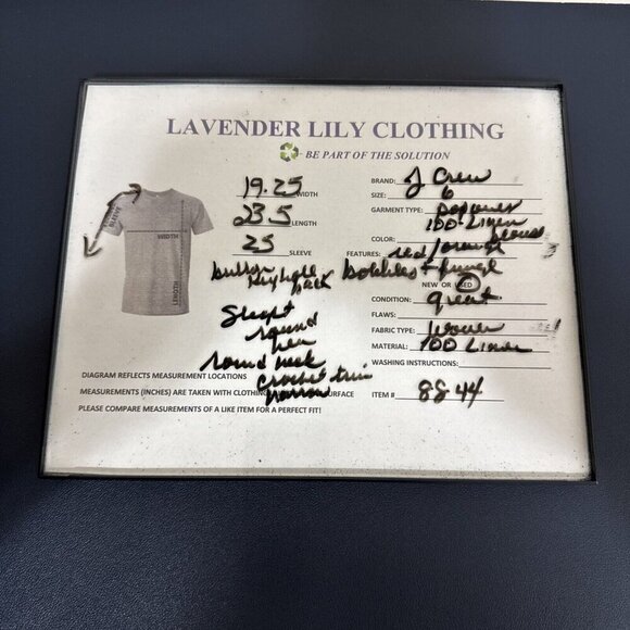 J.Crew Women's 6 Popover Blouse Orange Red 100% Linen Crochet & Fringe Detail - Picture 14 of 14